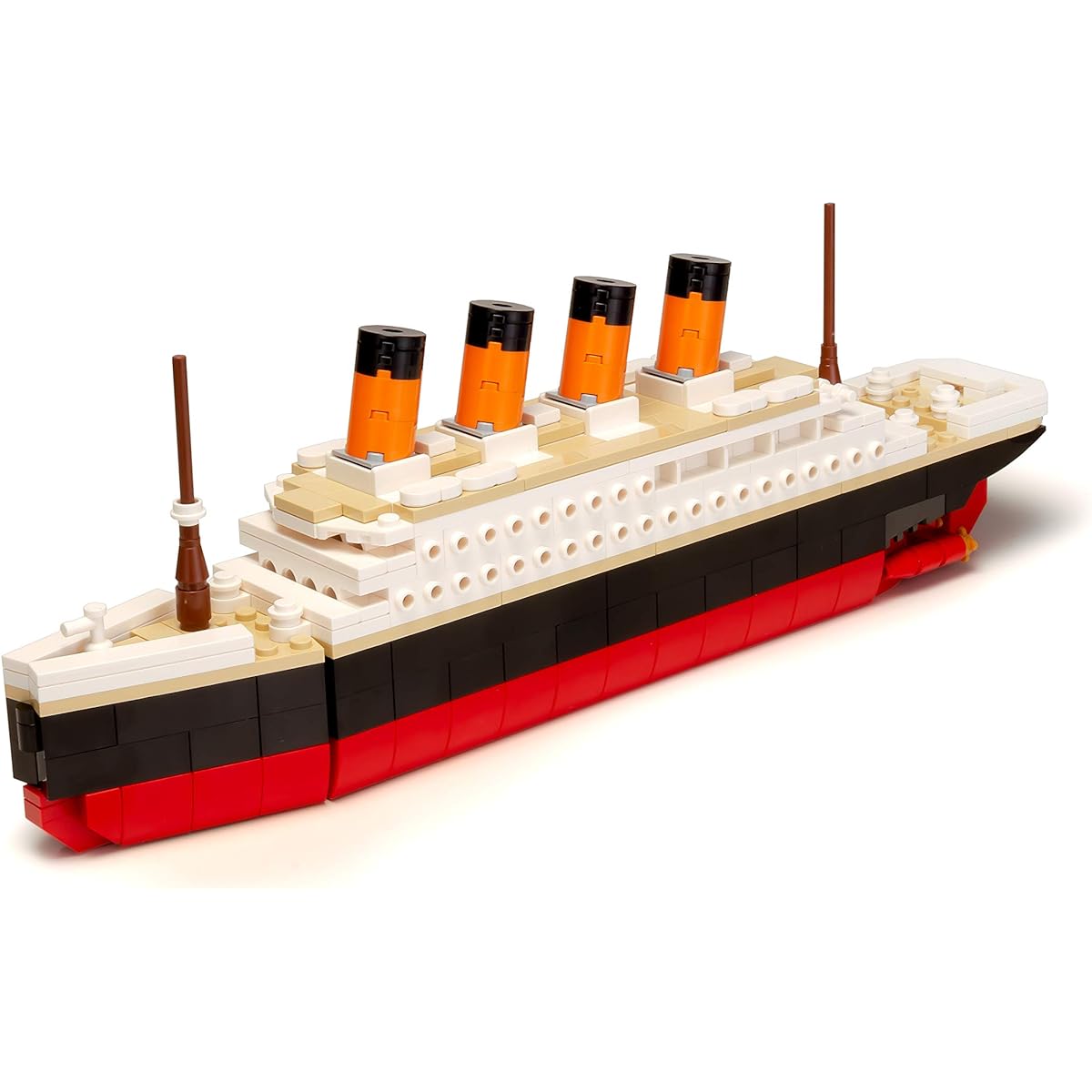Brick Loot Titanic Model Building Blocks Set for Kids and Adults, 100% Compatible with Most Toy Construction Sets - Original Building Block Creator Kit for Beginners (Large, 390 Pieces)