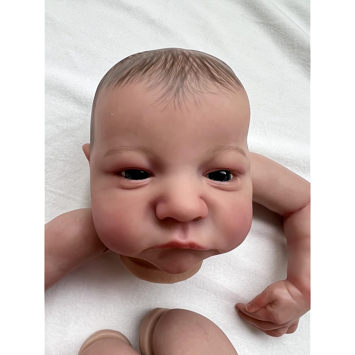 Anano Reborn Baby Doll Kit DIY Reborn Levi Kit Painted 19 Inch Silicone Vinyl Baby Reborn Sleeping Doll DIY Kit Realistic Baby Kit Silicone Kit Ages 3+