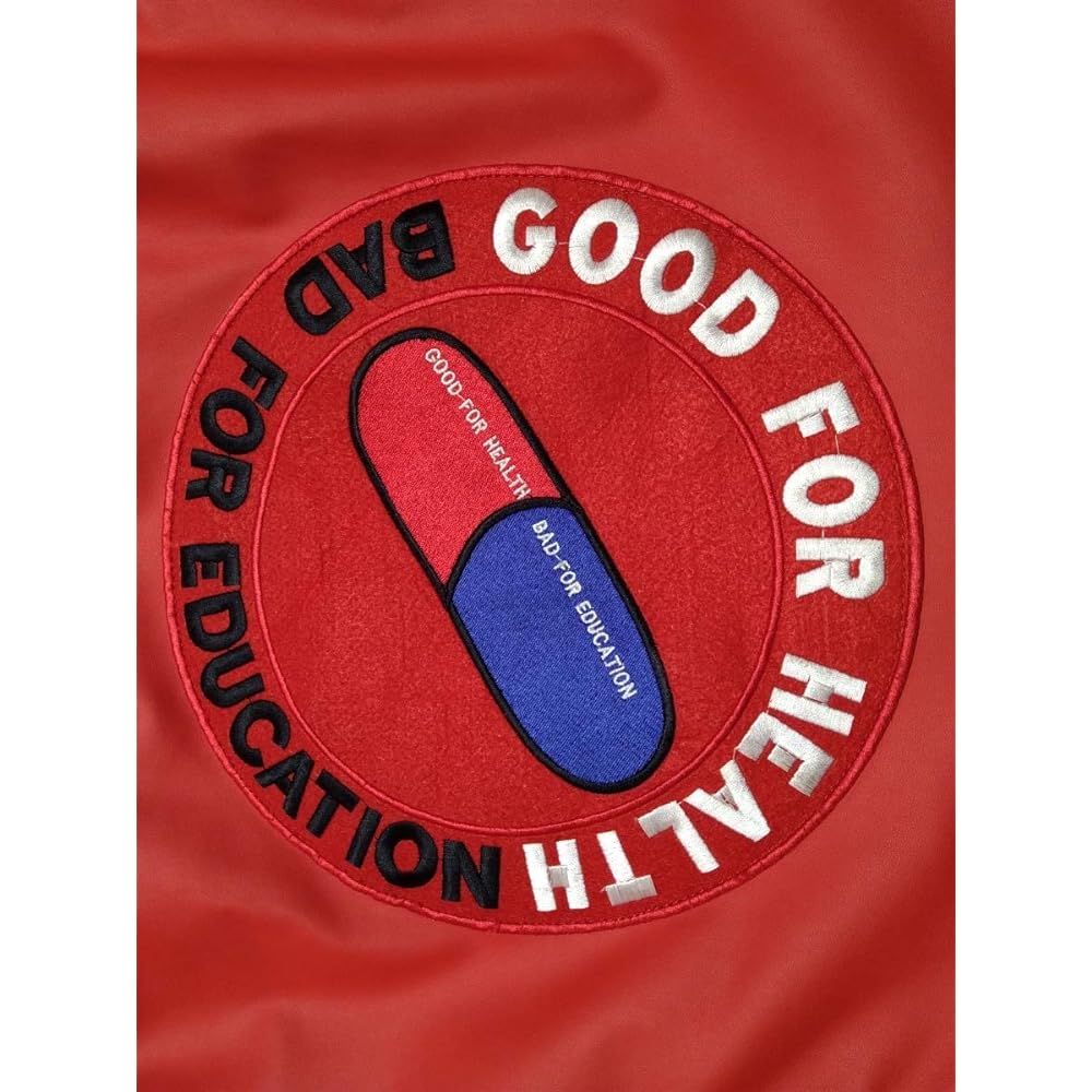 Unbranded Akira Kaneda Leather Jacket Patch Embroidery (Text/Capsule) Size L Red RIW-00043