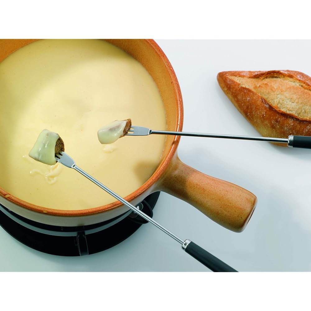 Kela Fork Wood Size: 24.5cm Fondue Fork Set of 6 Wood Grip Bergamo 79167
