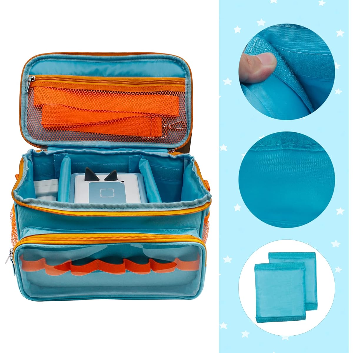 Carrying Case for Toniebox Starter Set - Portable Bag for Toniebox Audio Player, Tonie Figures Characters, Headphones and Charger, Storage Bag with Shoulder Strap and Handlebar, Cute Design