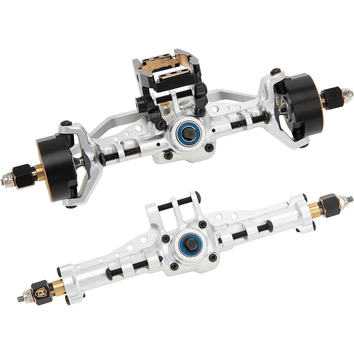 MEUS Racing Brass & Aluminum CNC Upgrade Front & Rear Axle Assembly Kit for TRX4M 1/18 TRX4M Upgrade (Silver)