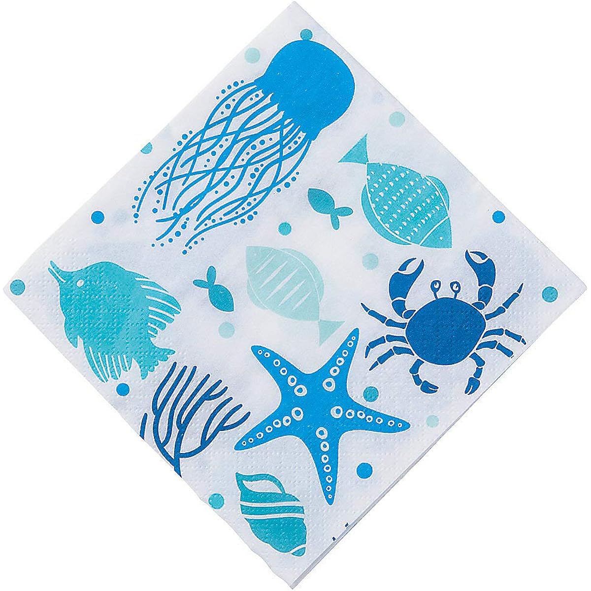 Fun Express - Under The Sea Bev Birthday Napkins - Party Supplies - Licensed Tableware - Licensed Napkins - Birthday - 16 Count
