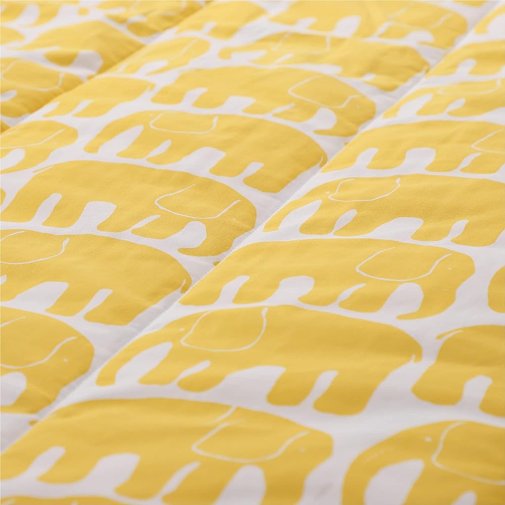 Nishikawa Skin Comforter Quilt Bed Single Washable Pile 100% Cotton Finlayson Elephanty Soft Yellow FR03703012