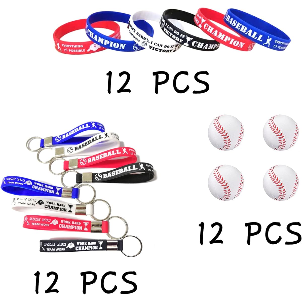 CupaPlay Baseball Party Favors 36 Piece Set Personalized Sports Gifts Party Supplies Carnival/Events/Gifts/Prizes