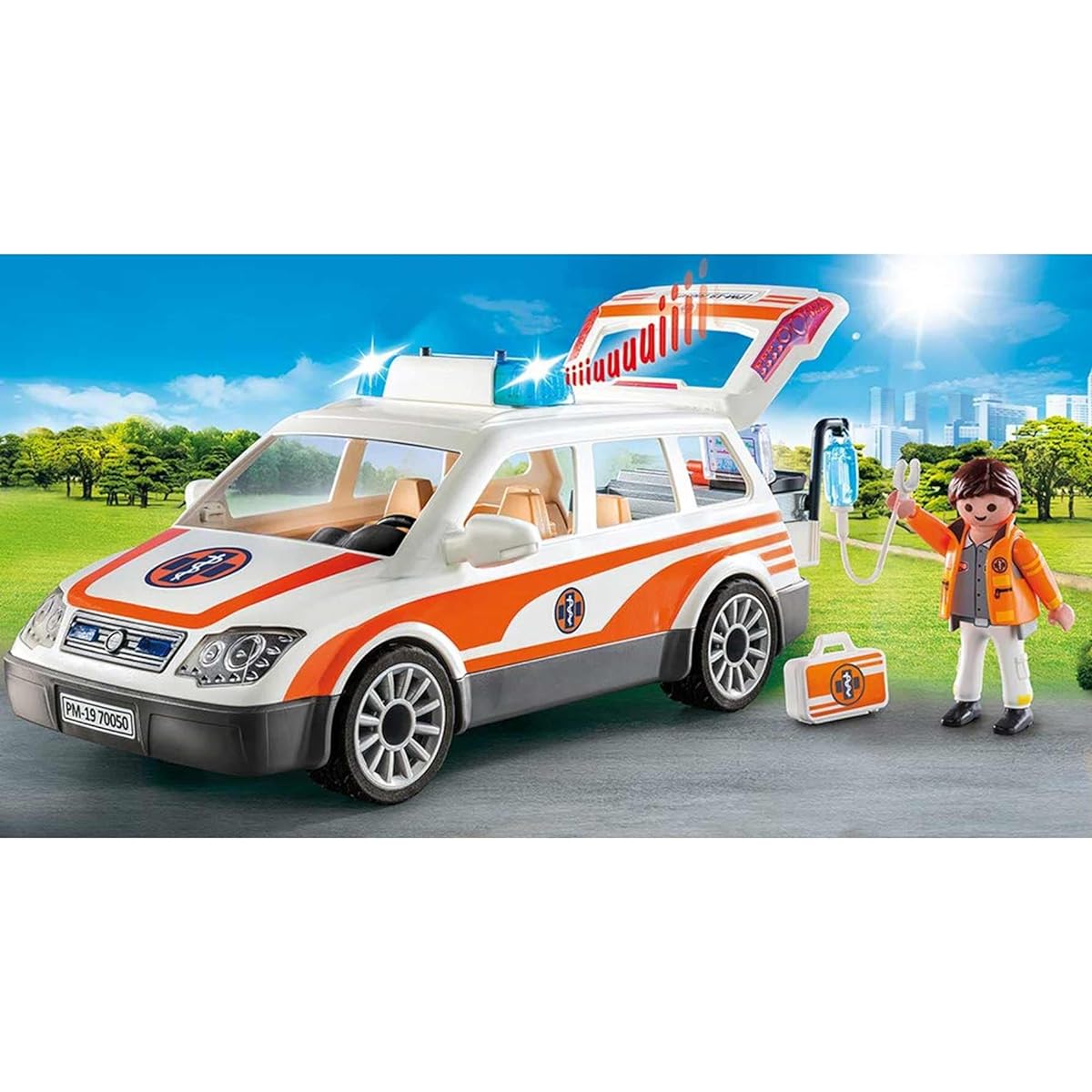 Playmobil City Life 70050 Emergency Car with Siren - Special Buy