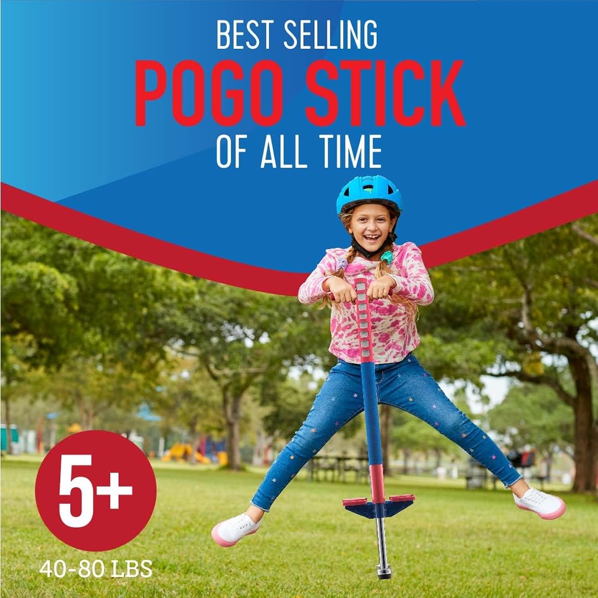 Flybar Foam Maverick American Pride Style Pogo Stick Red/White/Blue
