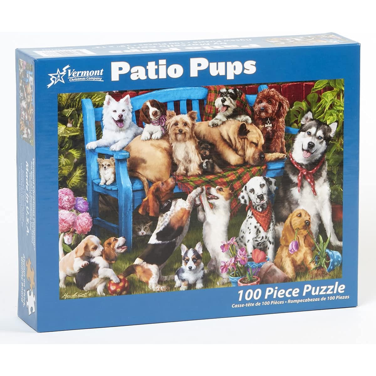 Vermont Christmas Company Patio Pup 100 Piece Puzzle