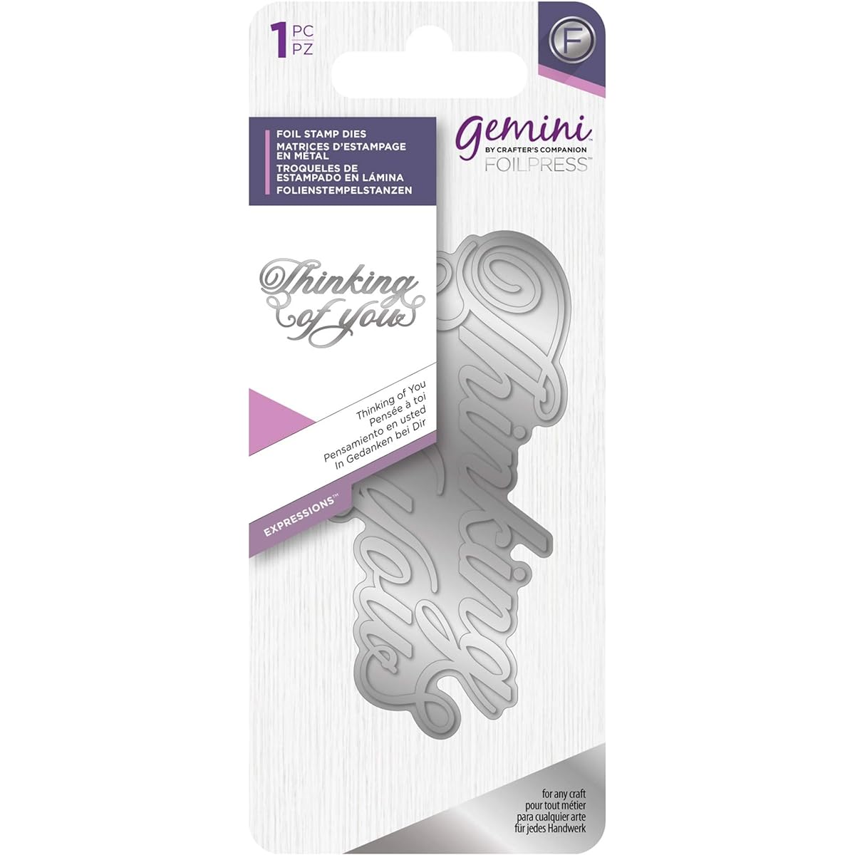 Gemini GEM-FS-EXP Foil Stamp Metal Die Sinking King of You, Silver