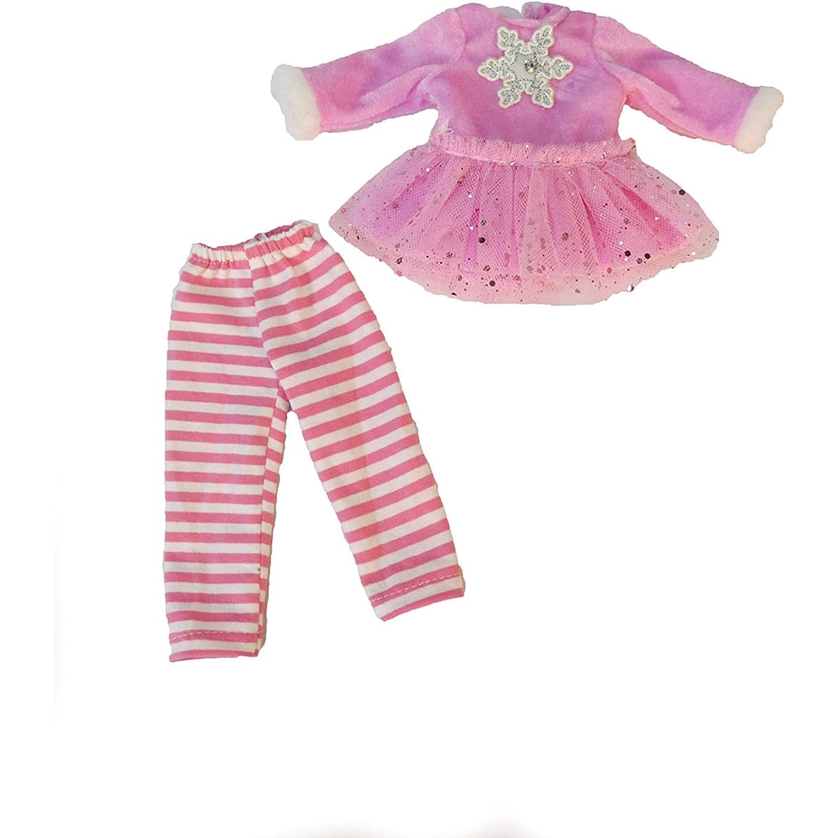 37cm DOLL: Pink Snowflake Pant Set for 36cm Dolls - Fits 36cm Dolls such as the Wellie Wishers