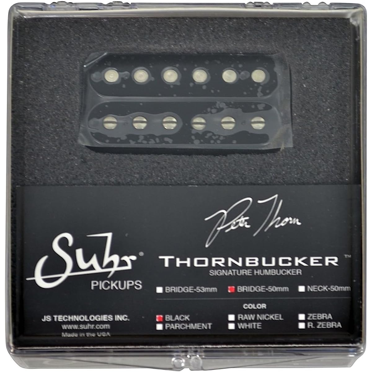 Suhr DSH Humbucker Bridge 50mm Gibson Style Spacing Black