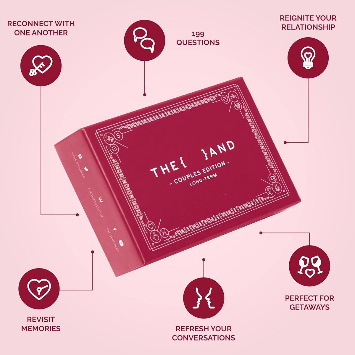 {THE AND} Long-Term Couples Edition - 199 Meaningful Conversation Cards for Couples - Questions to Reconnect and Deepen Relationships - Couples Card Game to Reflect and Rediscover Love by The Skin Deep