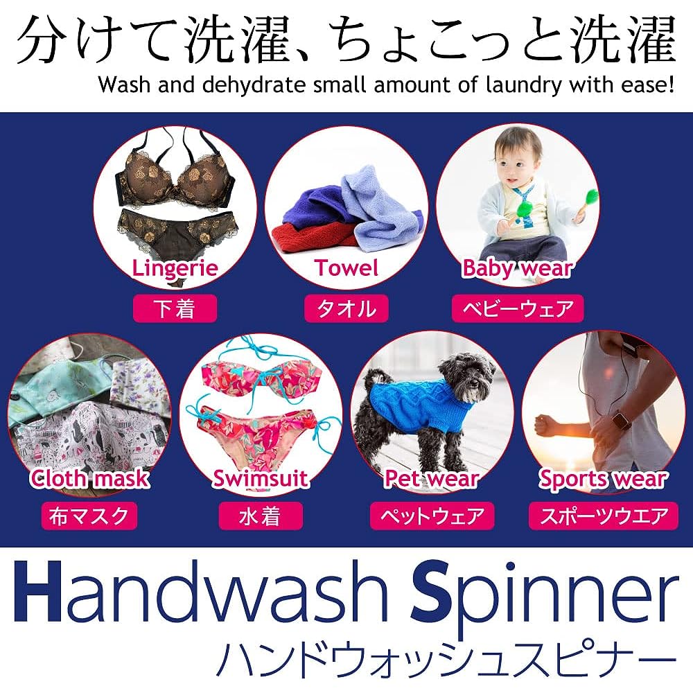 CENTARC Drum washing machine that does not require electricity, Hand wash spinner, Small washing machine, Manual washing machine, Bucket washing machine, Portable washing machine, Dehydration