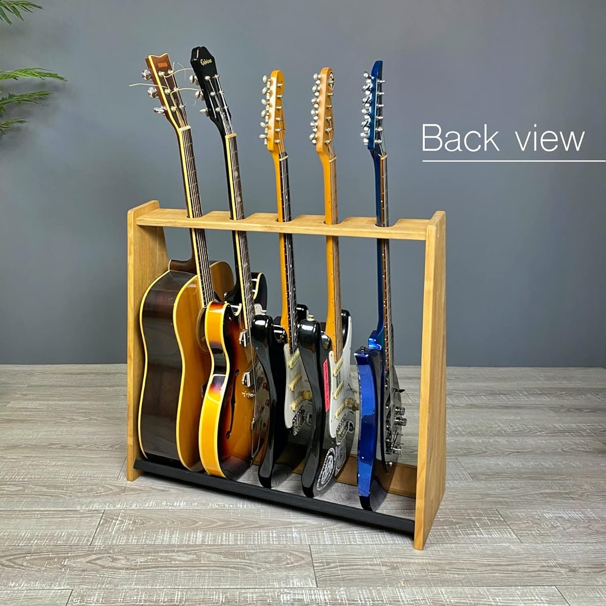WOODWORKS Made in Japan Guitar Stand for Electric Guitar, 5 Pieces (Brown)