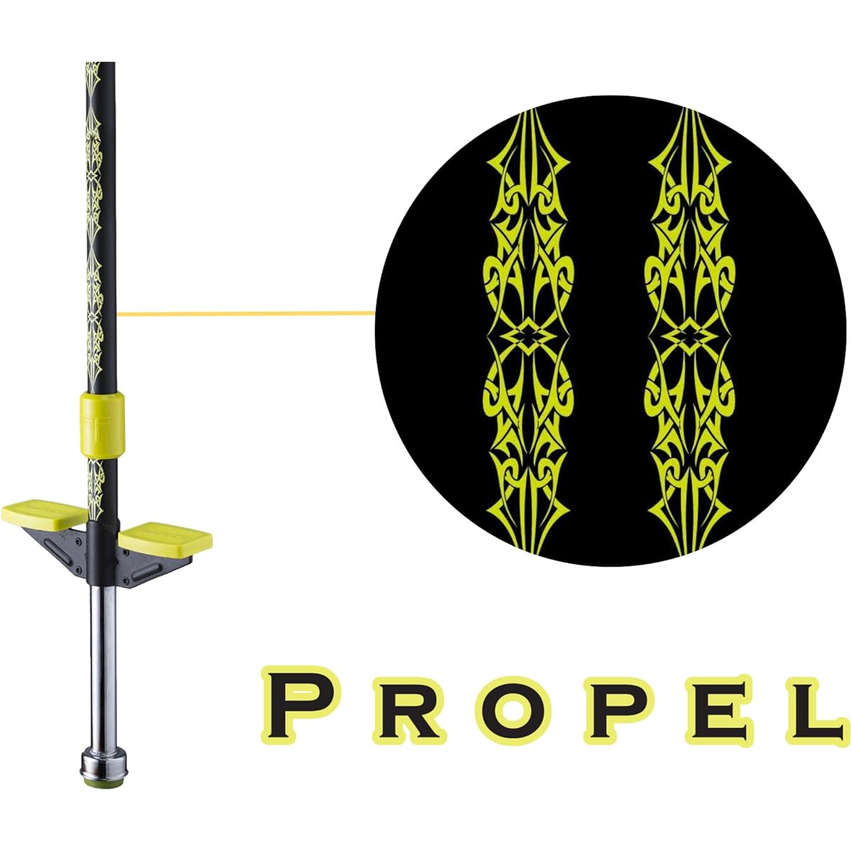 Flybar Propel Pogo Stick for Kids Ages 5-9, Weight 40-80 lbs, Bright, Vibrant Design and Secure Rubber Hand Grips, 3 Colors