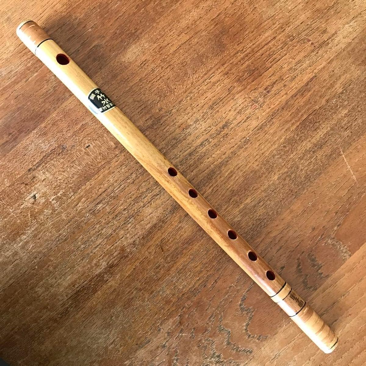 Shishida-ryu Shinobue Bamboo Water Seven Tone Six Holes Rattan Wrap Natural Color Finish EB