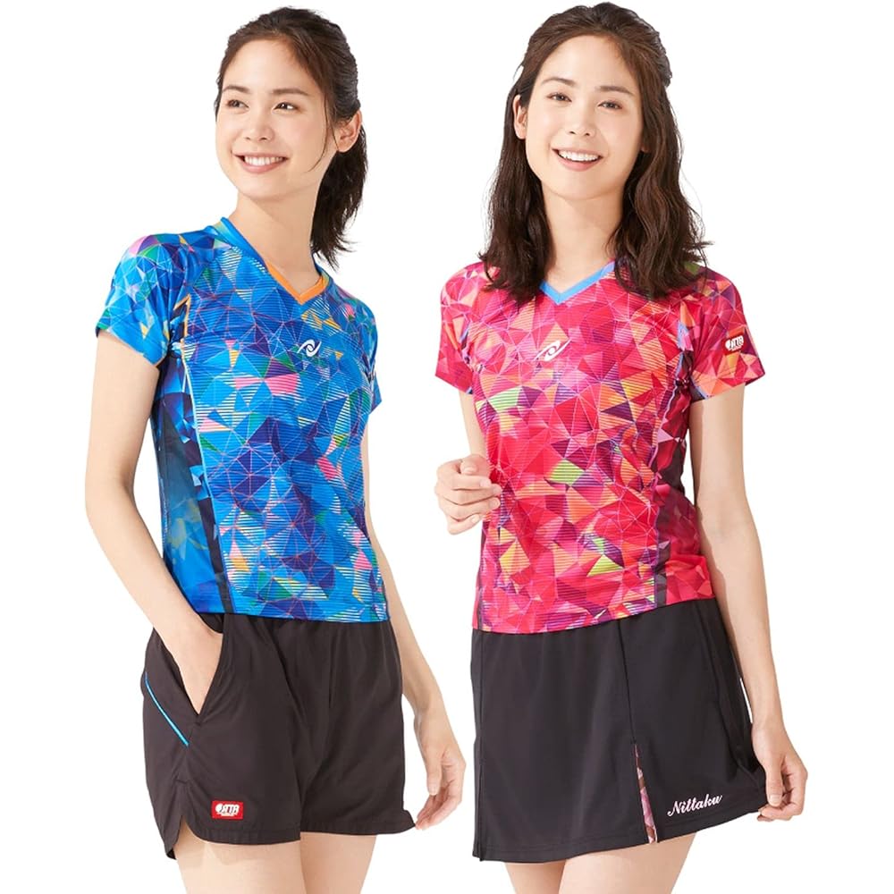 Nittaku NW2192 Table Tennis Women's Game Shirt Move Stained Women's Can Be Worn in Official Matches
