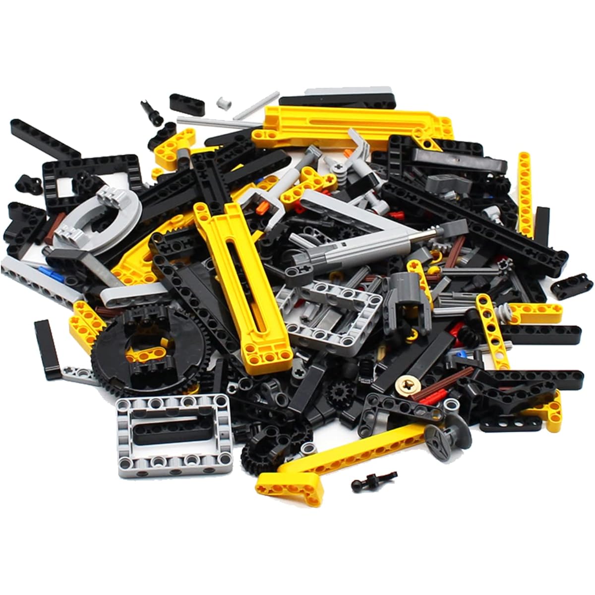 UpGLeuch 498 Pieces Technic Parts Gear Axles and Beams Major Brand Bricks Technic Spare Parts and Pieces Gear and Axle Set Technic Frame Beams and Connectors Pins