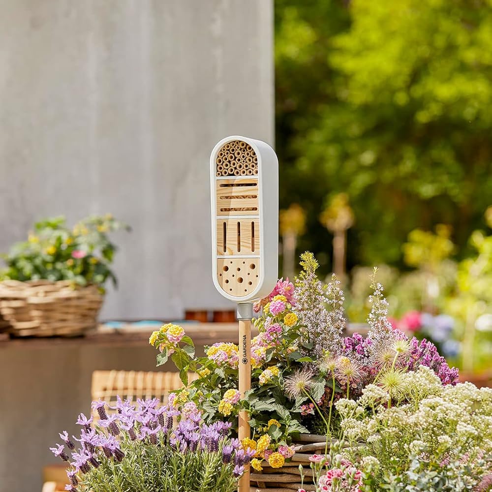 GARDENA ClickUp! Insect Hotel Insect Box Garden Decoration Wood 14.9cm Width 11370-20