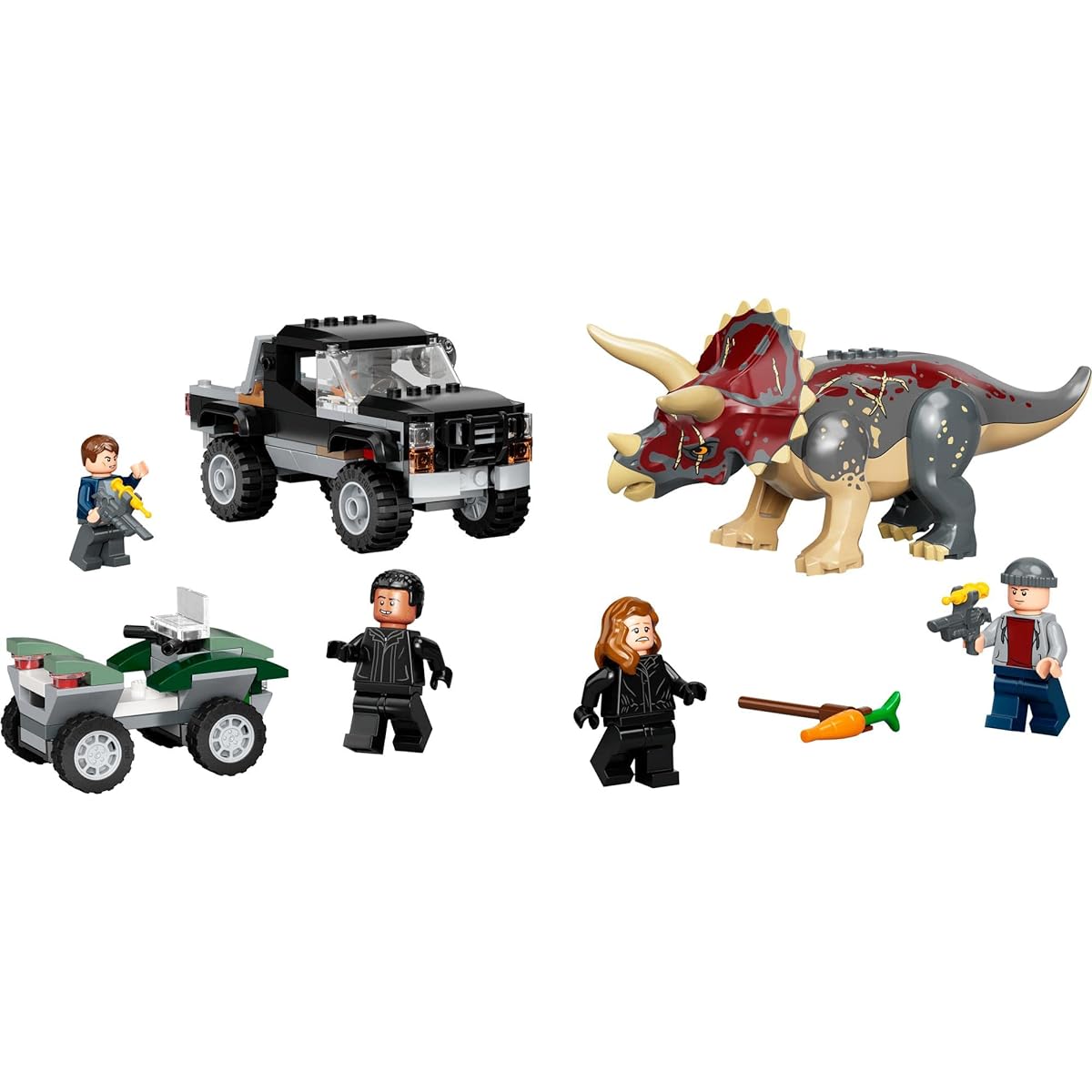 LEGO Jurassic World Triceratops Truck Attack 76950 Toy Blocks Gift Dinosaurs for Boys and Girls Ages 7 and Up