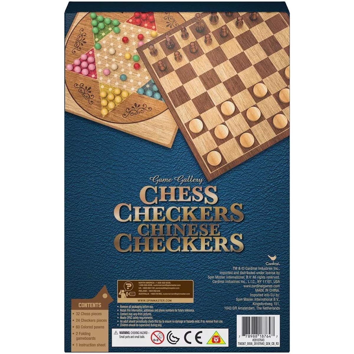Game Gallery Chess Checkers Chinese Checkers Board Game Set