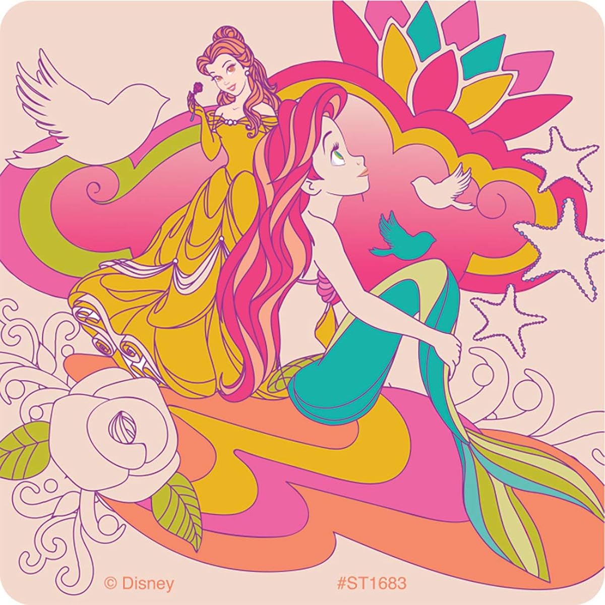 Disney Princess Stained Glass Stickers Toys and Giveaways 100 per pack