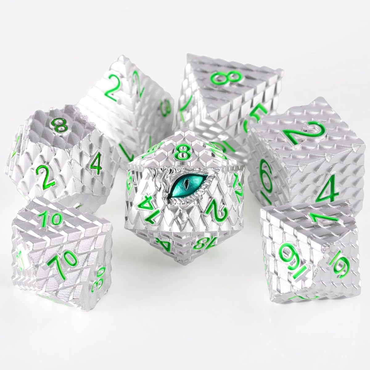 DND Dice Metal Dice Set D20 Dragon Eye D&D Dice Set for Dungeons and Dragons Roleplaying Game