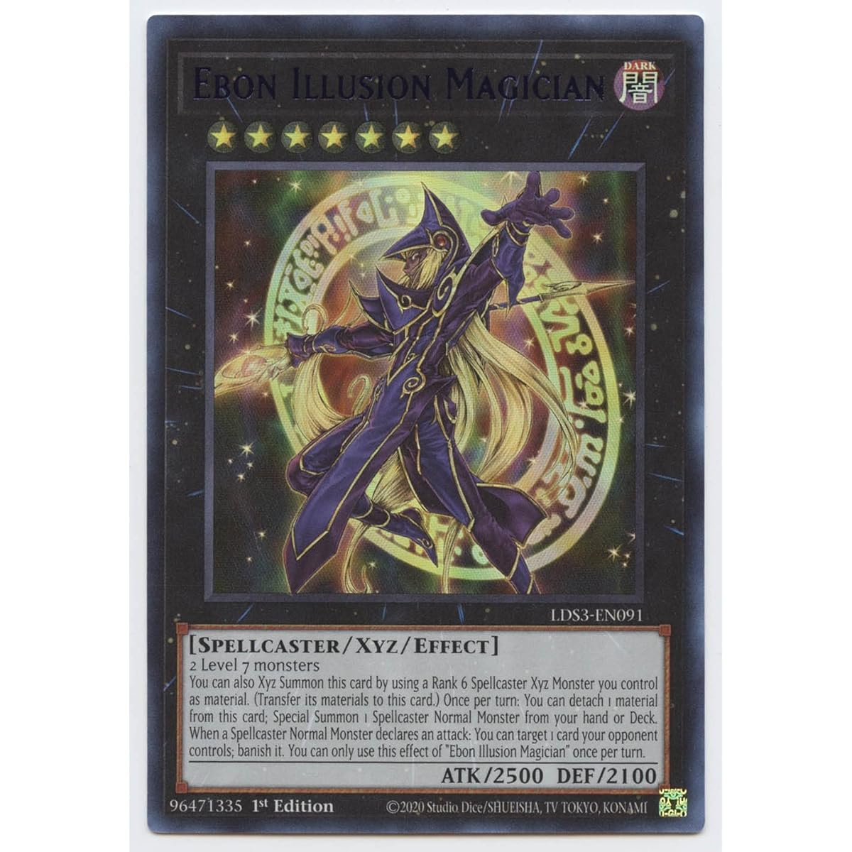 Ebon Illusion Magician (Blue) - LDS3-EN091 - Ultra Rare - First Edition