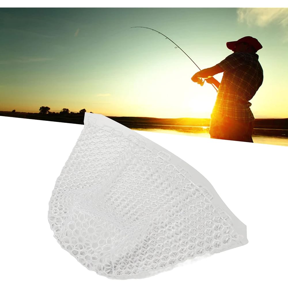 Tamo Net 55cm Large Tamo Net Rubber Net Landing Net Spare Net Replacement Net Iso Replacement Net Fishing Net Fishing Sea Fishing Compact Folding Lightweight & Portable White