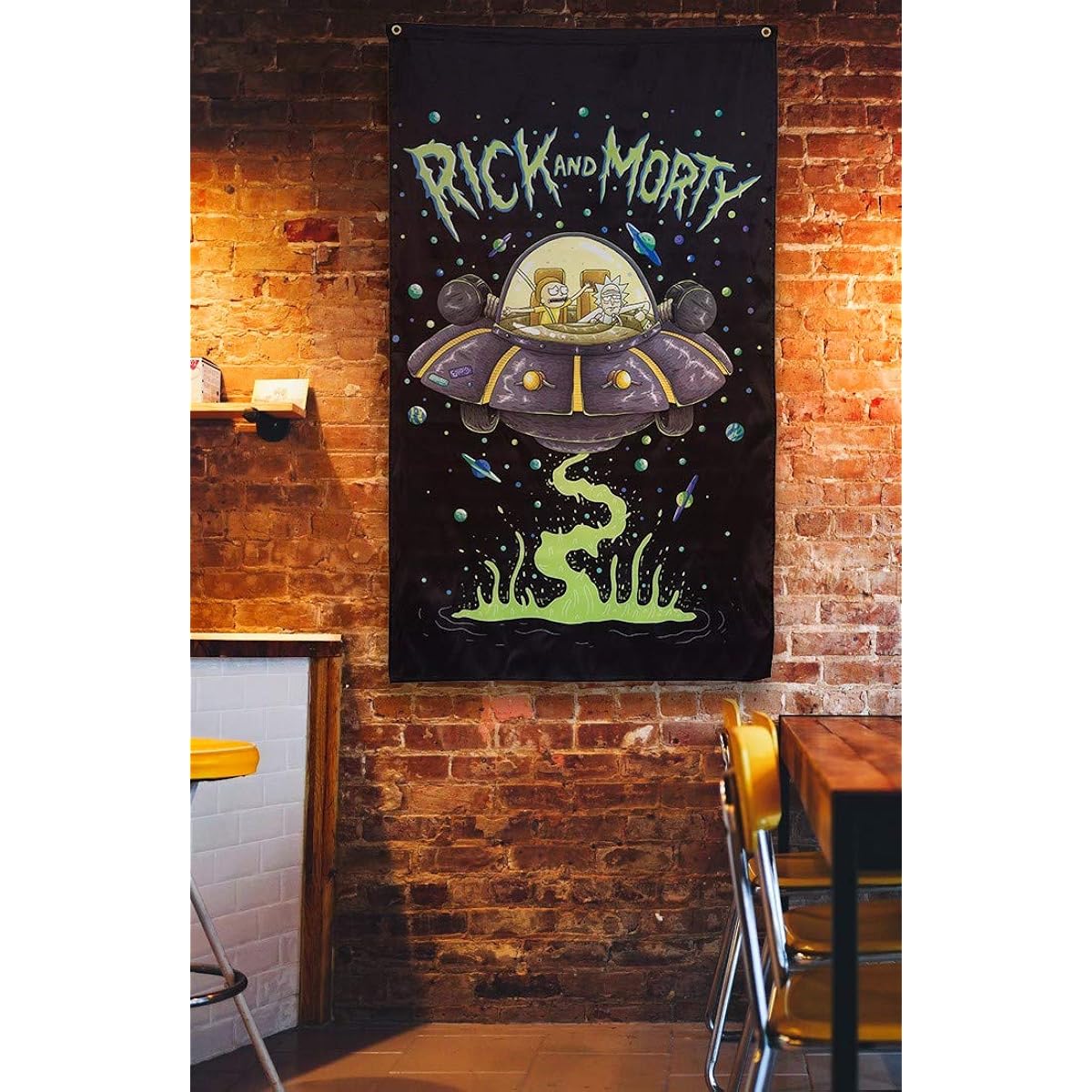 Calhoun Rick and Morty Space Cruiser Wall Banner (40" x 50")