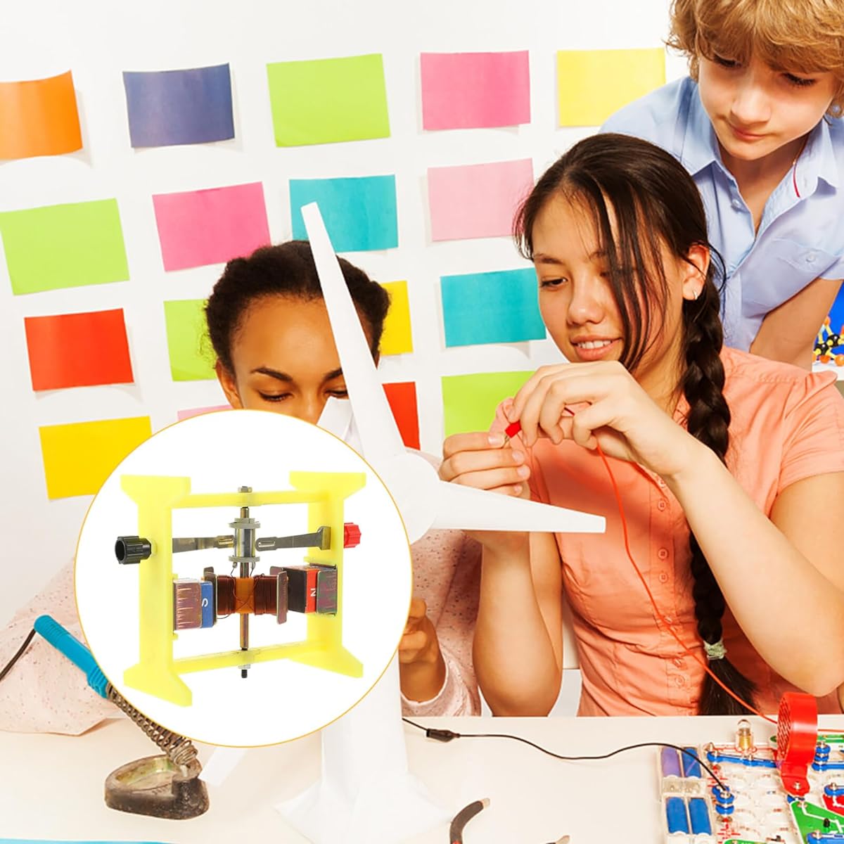 Operitacx Model Experiment Robot Device Home School Supplies Mini Equipment Engine Beginner Science Kit Toy Brushless DIY Kids Adult Physics Student Generator DC