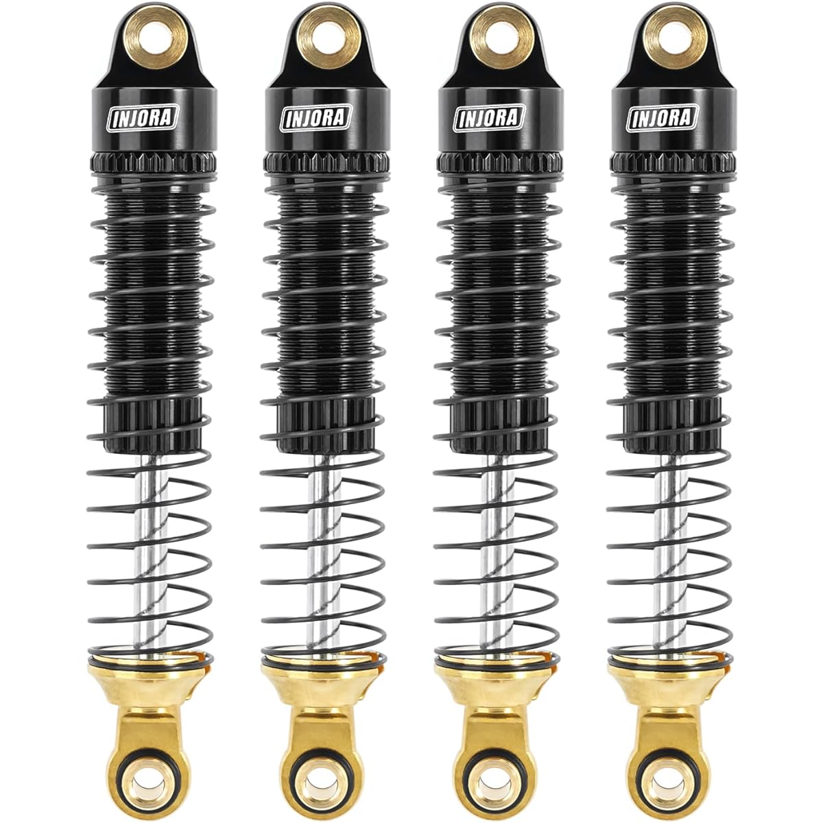 INJORA 59mm Shock Long Thread Brass & Aluminum Shock Absorber Oil Damper for TRX4M 1/18 RC Crawler Upgrade