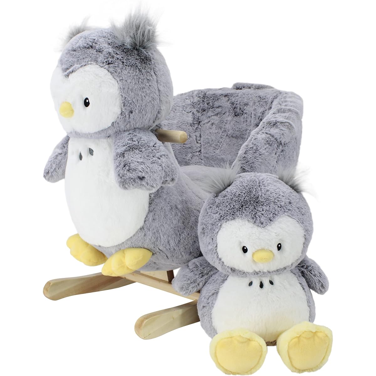Soft Landing | Darling Duo | Plush & Joyride Character Rocker Bundle – Grey Owl