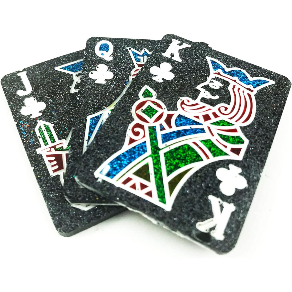 4 Pieces Playing Cards Silicone Resin Mold Poker Mold Epoxy Silicone Casting Mold for Rummy Blackjack Canasta Euchre Pinochle Card Game, 3D DIY Handmade Crafts