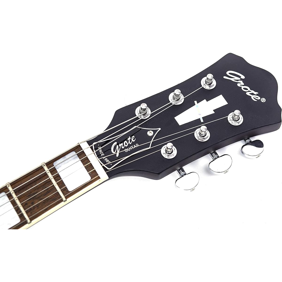 GROTE Full Scale Electric Guitar Semi-Hollow Body Guitar P90 Bone Nut Matte Paint (Green)