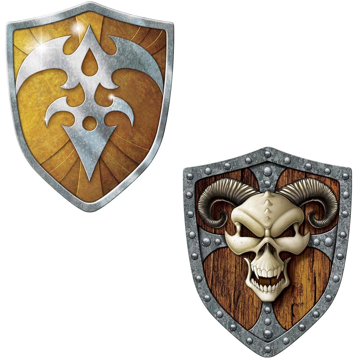 Beistle 53349 Shield Cutouts, Multicolor