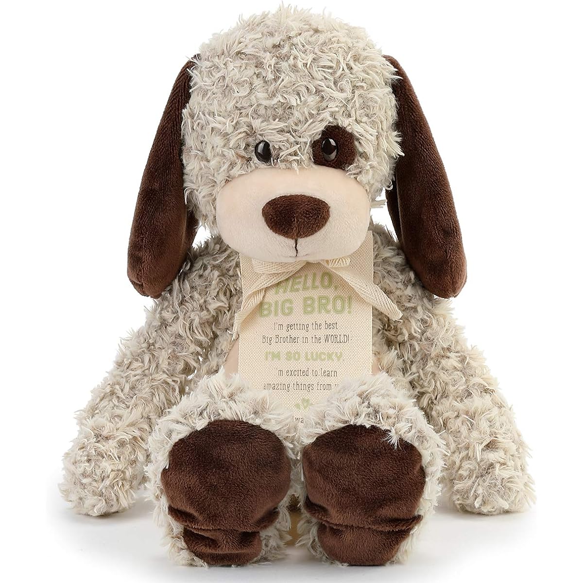 DEMDACO Big Brother Puppy Soft Brown 13" Plush Stuffed Animal Figure Toy