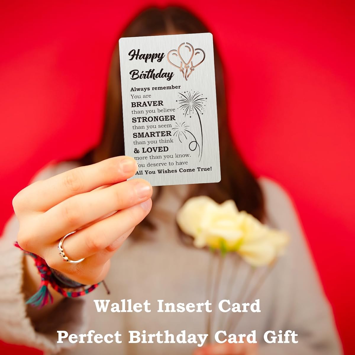 CINRLLA Engraved Wallet Card Birthday Gifts, Birthday Gifts for Men, Happy Birthday Cards for Him and Her, Birthday Card Gifts for Boys and Girls, WCB01