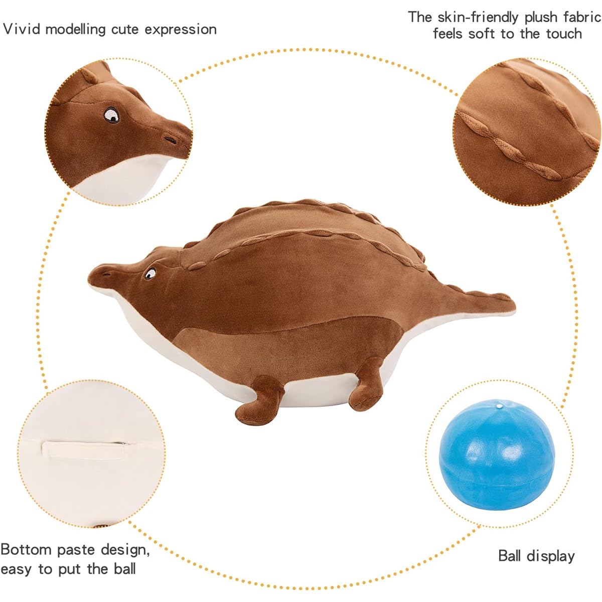 AmyToo Plush Cute Obesity Animal Stretchable Doll Fat Toy 18 Inch Cartoon Crocodile