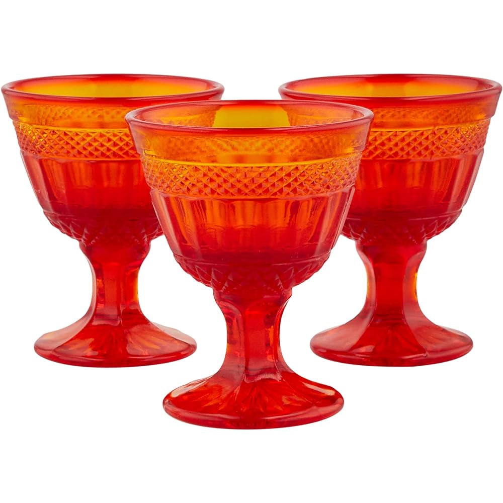 ADERIA Shonai Craft Glass Tableware Small Bowl Red Diameter 7.5 x Height 3.3cm Red Bean Bowl Pack of 5 Made in Japan F-70389