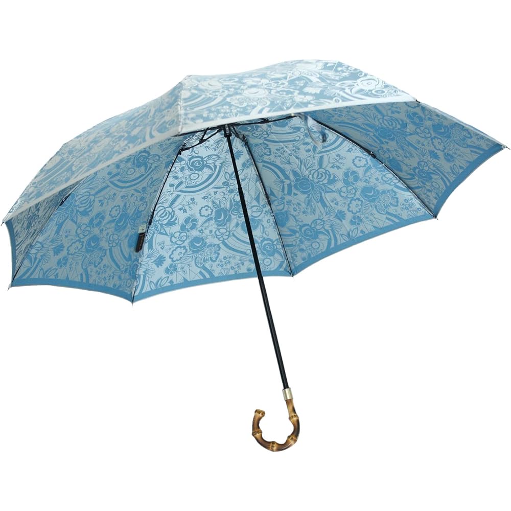 Makita Shoten Co., Ltd. Women's Folding Mini Kirie Chintz (Blue Green) Luxury Koshu Ori Made in Japan 13660023