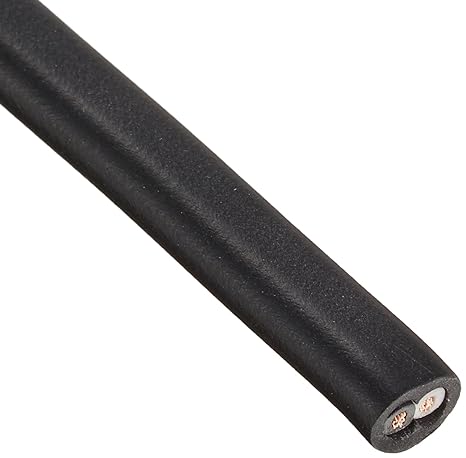 Fuji Electric Cable Industry 300V Vinyl Cabtire Oval Cord VCTFK 0.75SQ Black 100m
