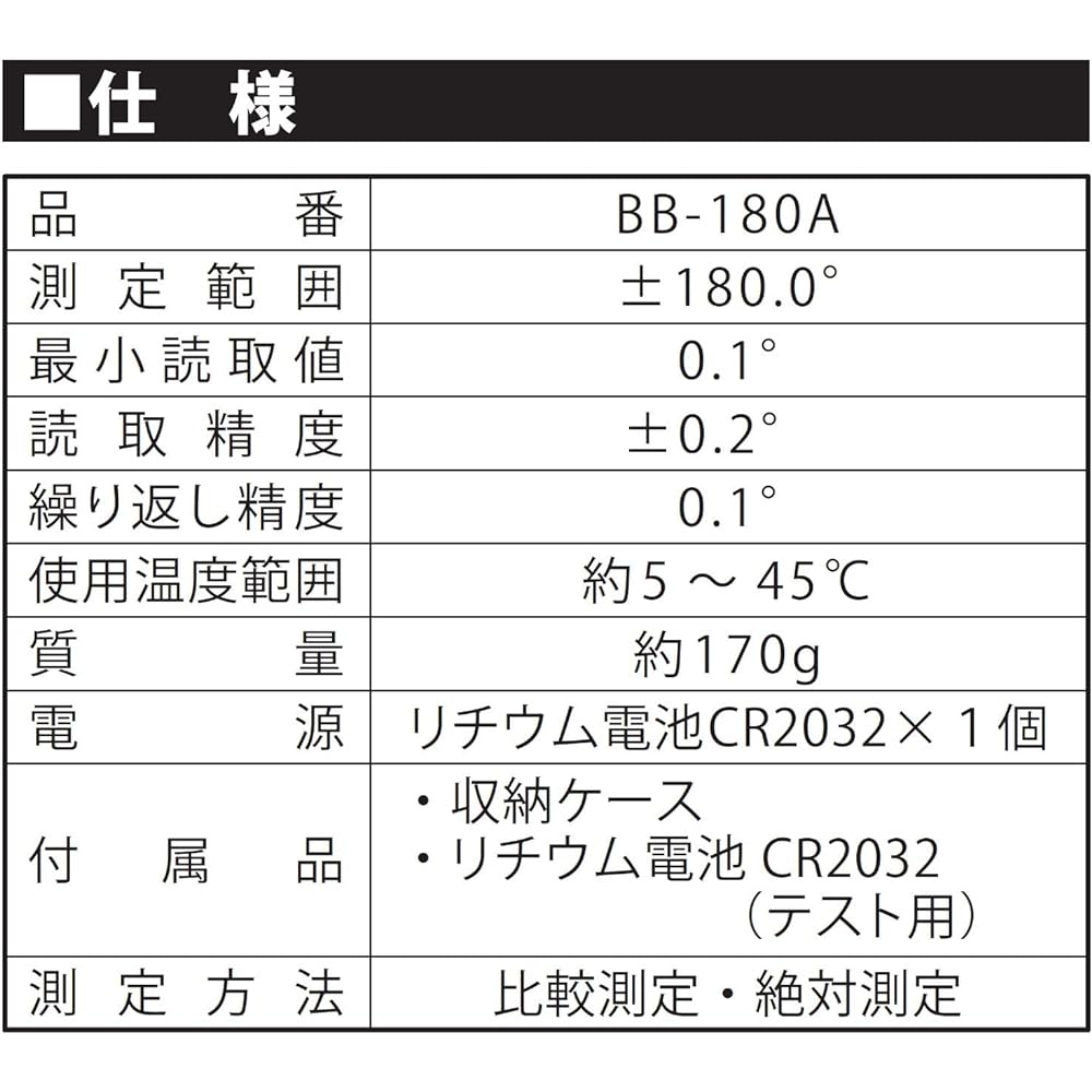 Niigata Seiki SK Bevel Box (Digital Angle Meter) with Absolute Measurement (Origin Memory) Mode ±180.0° BB-180A