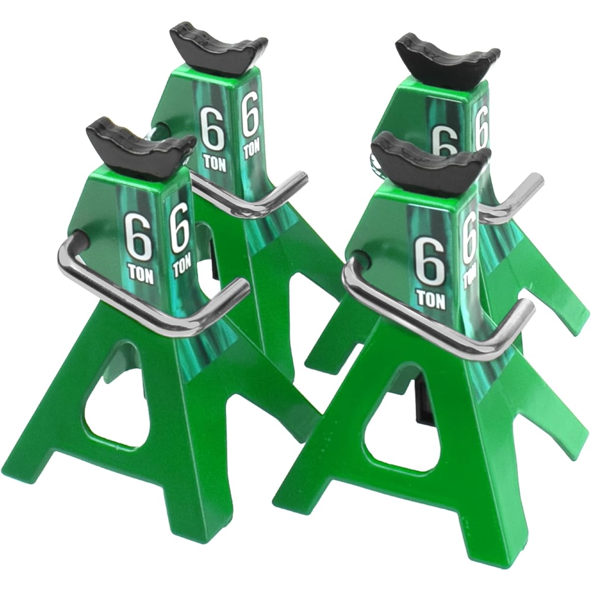 Vgoohobby 1/10 RC Scale Toy Decoration Metal RC Jack Toy Stand Simulation Traxxas TRX4 Axial SCX10 RC4WD Tamiya CC01 D90 HPI HSP 1/10 RC Climbing Crawler Car (Green) 4pcs