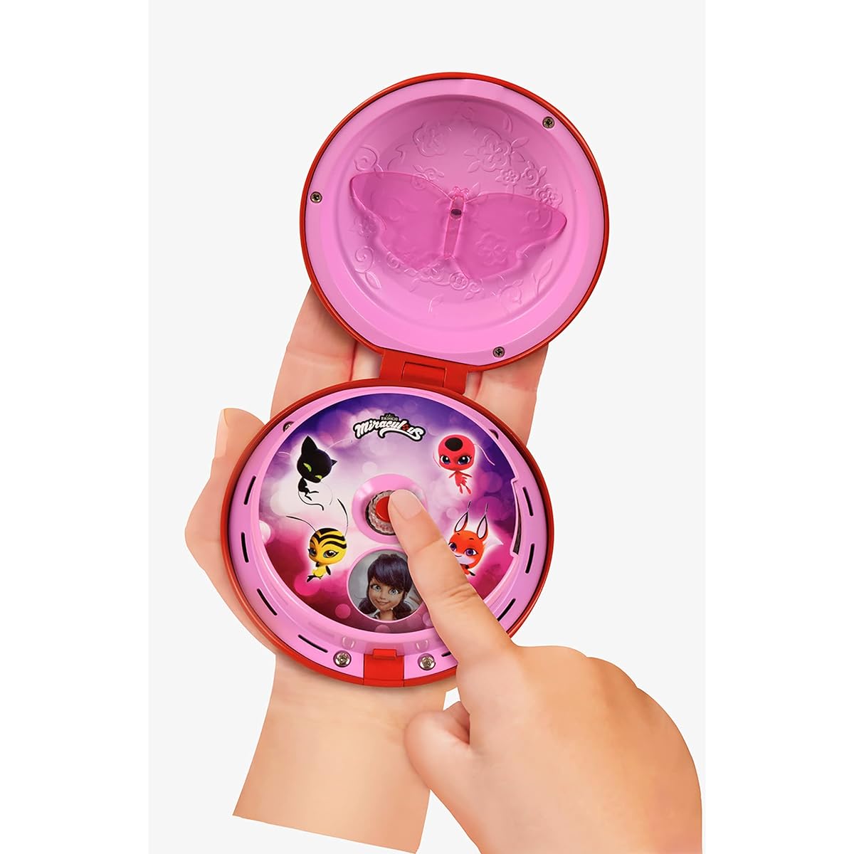 Miraculous Ladybug & Cat Noir Yoyo Communicator Toy Accessories, P506292, Red, Pink
