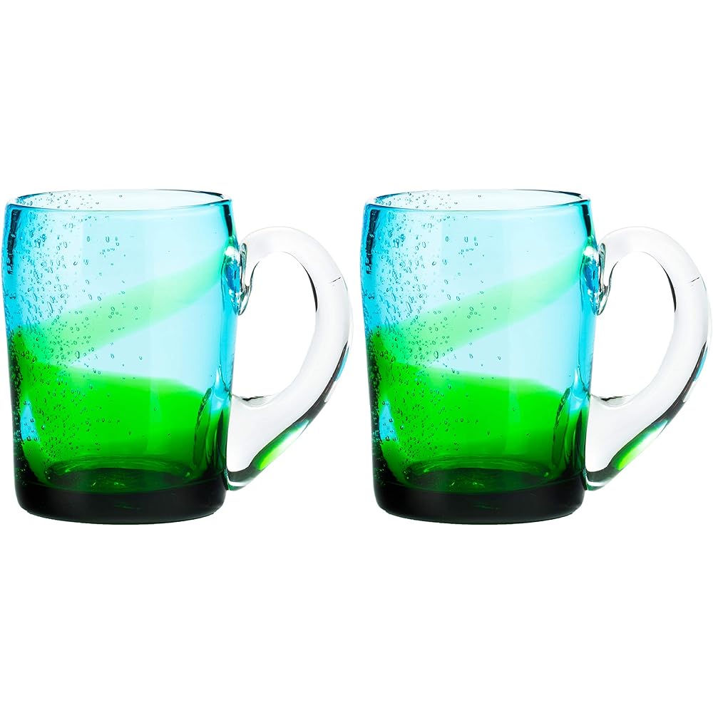 RGC Glass Blue/Water 9×15 Ryukyu Glass 2 pieces