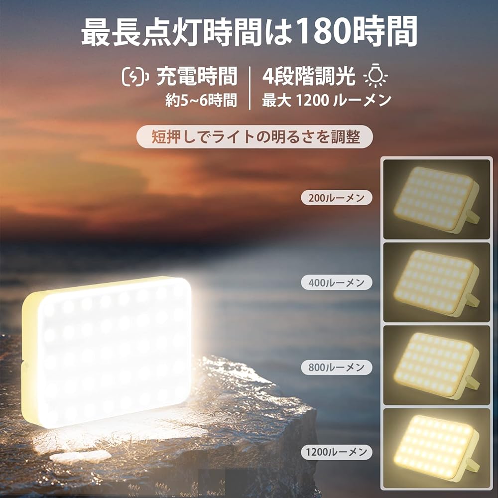 20,000 mAh LED Lantern, Rechargeable, Large Capacity, Camping Light, 1,200 Lumens, High Brightness, 3 Color Switching, Daylight Color, Daylight Color, Daylight White, Bulb Color, Continuous Lighting