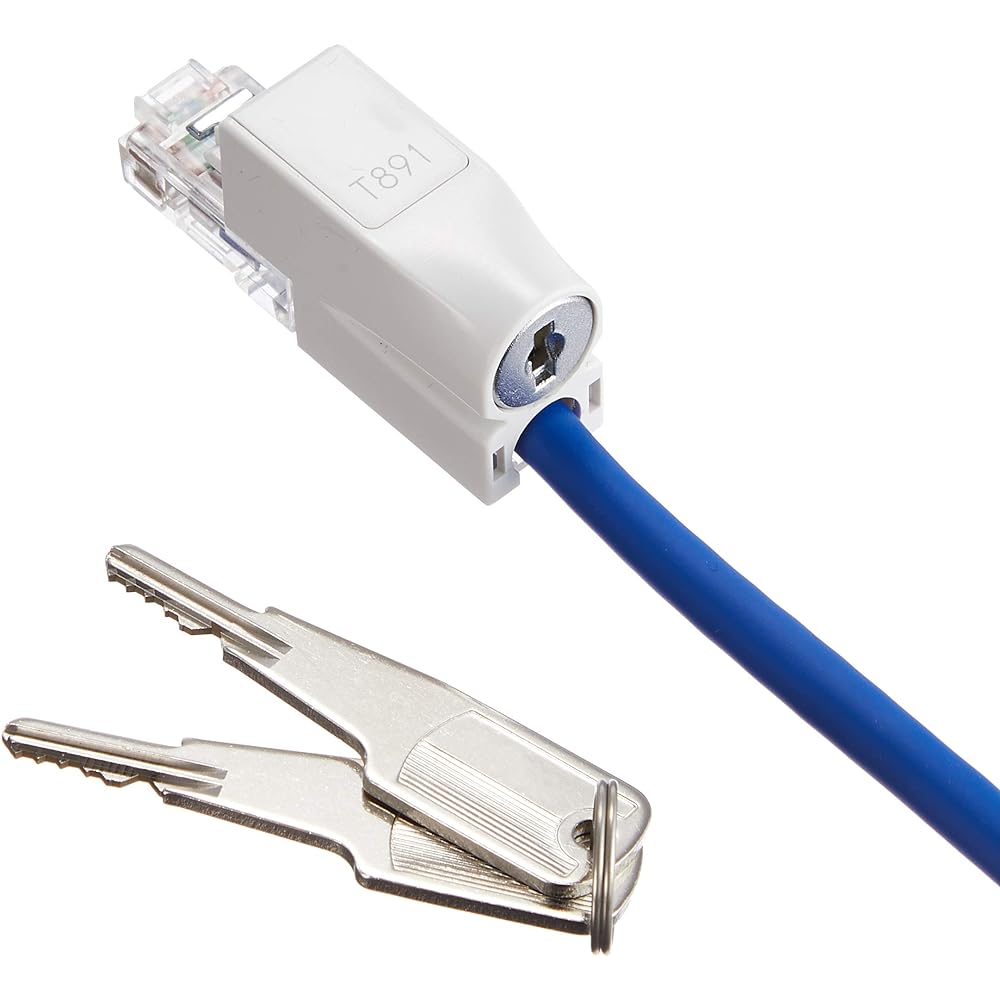 Princeton Keyed LAN Cable 5m Blue PTC-LPBU5