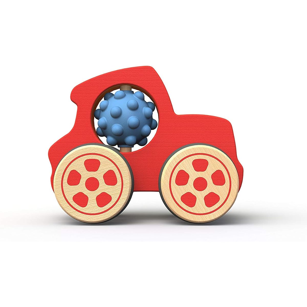 BeginAgain Nubble Rumblers - Toy Truck for Boys and Girls - Great Wooden Toy for Toddlers That Is Also An Eco-Friendly Toy - Truck Toy With Nubble Driver