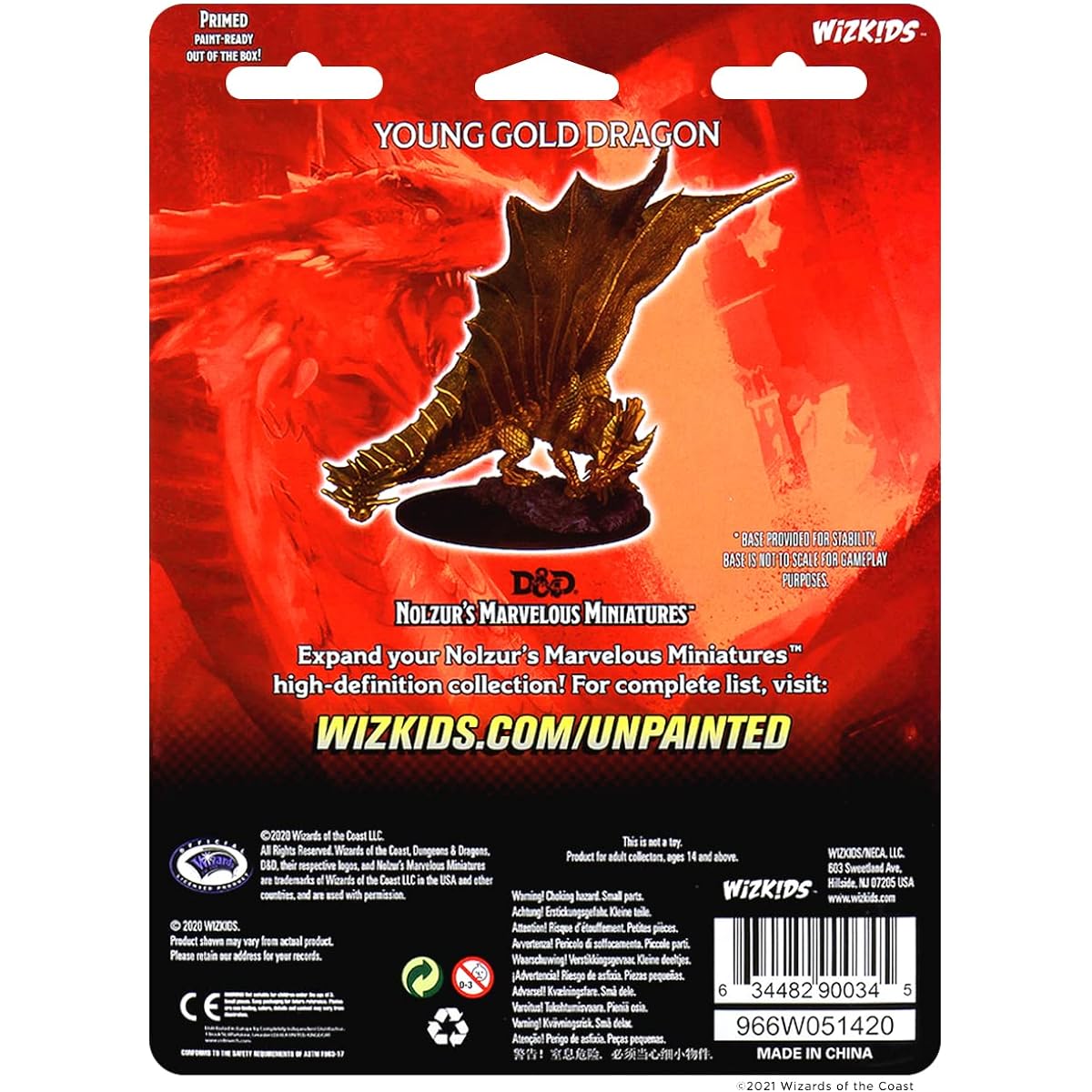 D&D Nolzurs Marvelous Upainted Miniatures: Wave 11: Young Gold Dragon